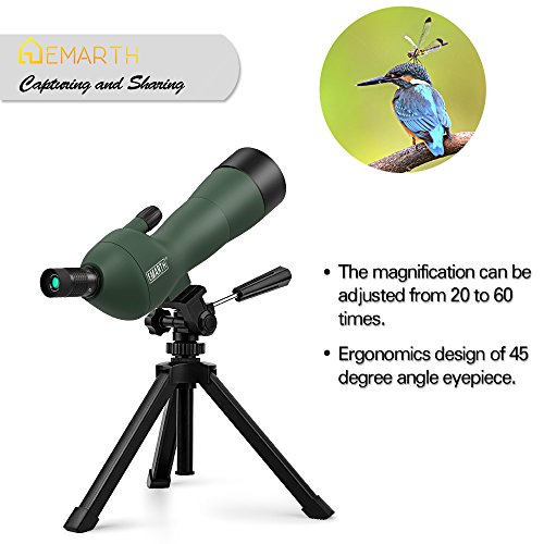 Emarth Angled Spotting Scope with Tripod for Bird Watching