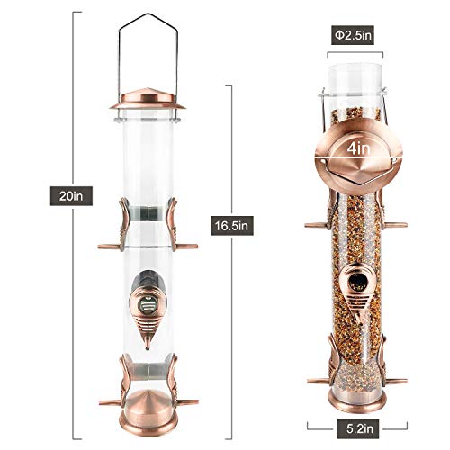Metal Tube Bird Feeders for Outdoor Bird Watching