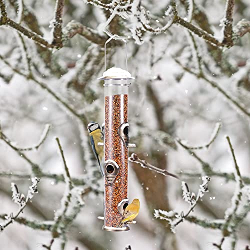 Metal Tube Bird Feeders – 6 Ports, Attract Birds