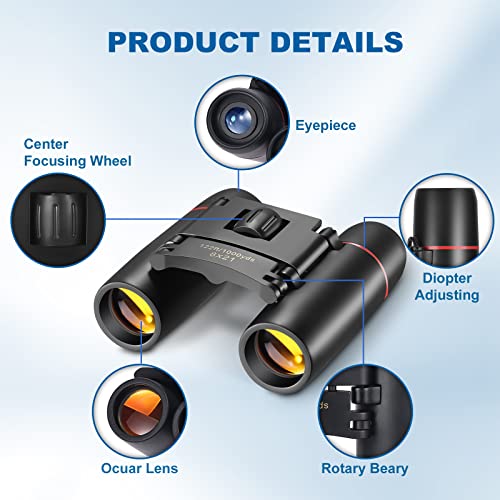 Compact Waterproof Binoculars for Bird Watching & Travel