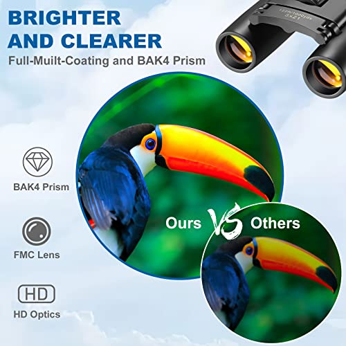 Compact Waterproof Binoculars for Bird Watching & Travel