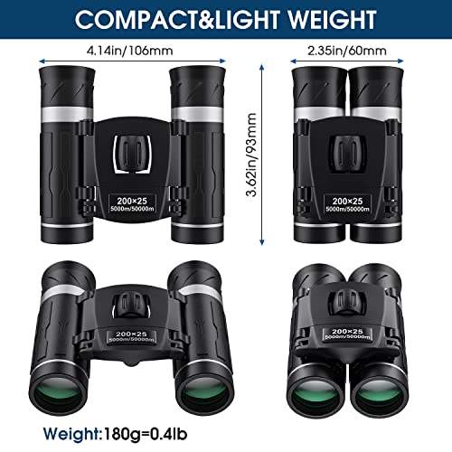 Compact Waterproof Binoculars for Bird Watching, Hunting, Concert
