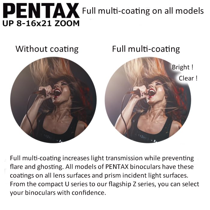 Pentax 8-16x21 Green Zoom Binoculars (Green)