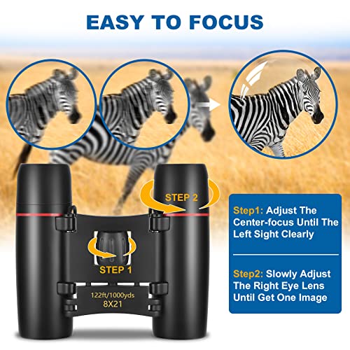 Compact Waterproof Binoculars for Bird Watching & Travel