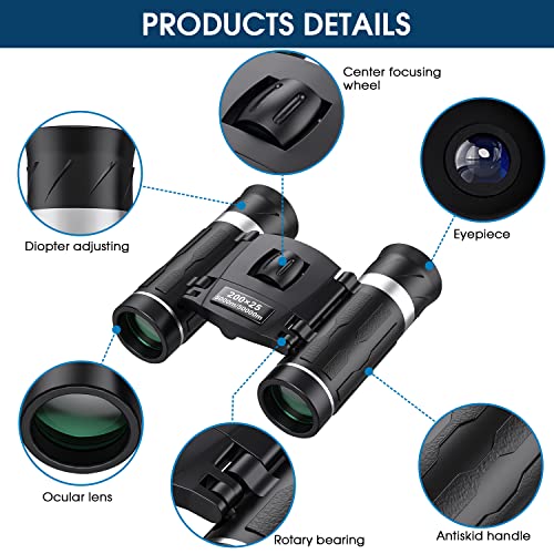 Compact Waterproof Binoculars for Bird Watching, Hunting, Concert