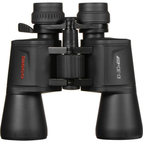 TASCO Essentials Binoculars, 10-30x50mm - Black