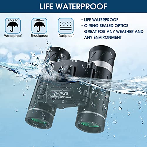 Compact Waterproof Binoculars for Bird Watching, Hunting, Concert