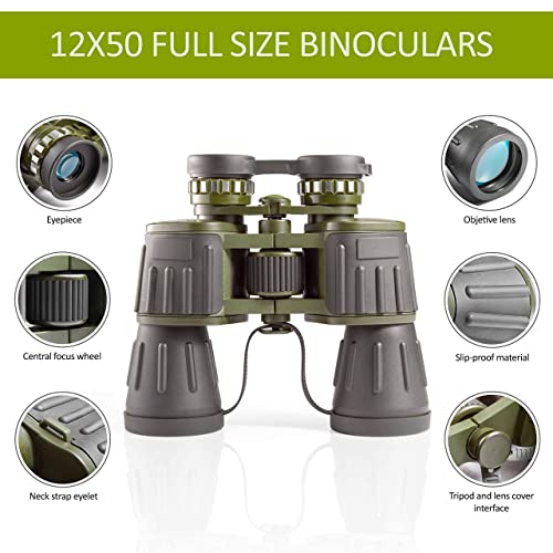 Enhanced 12X50 Binoculars for Bird Watching