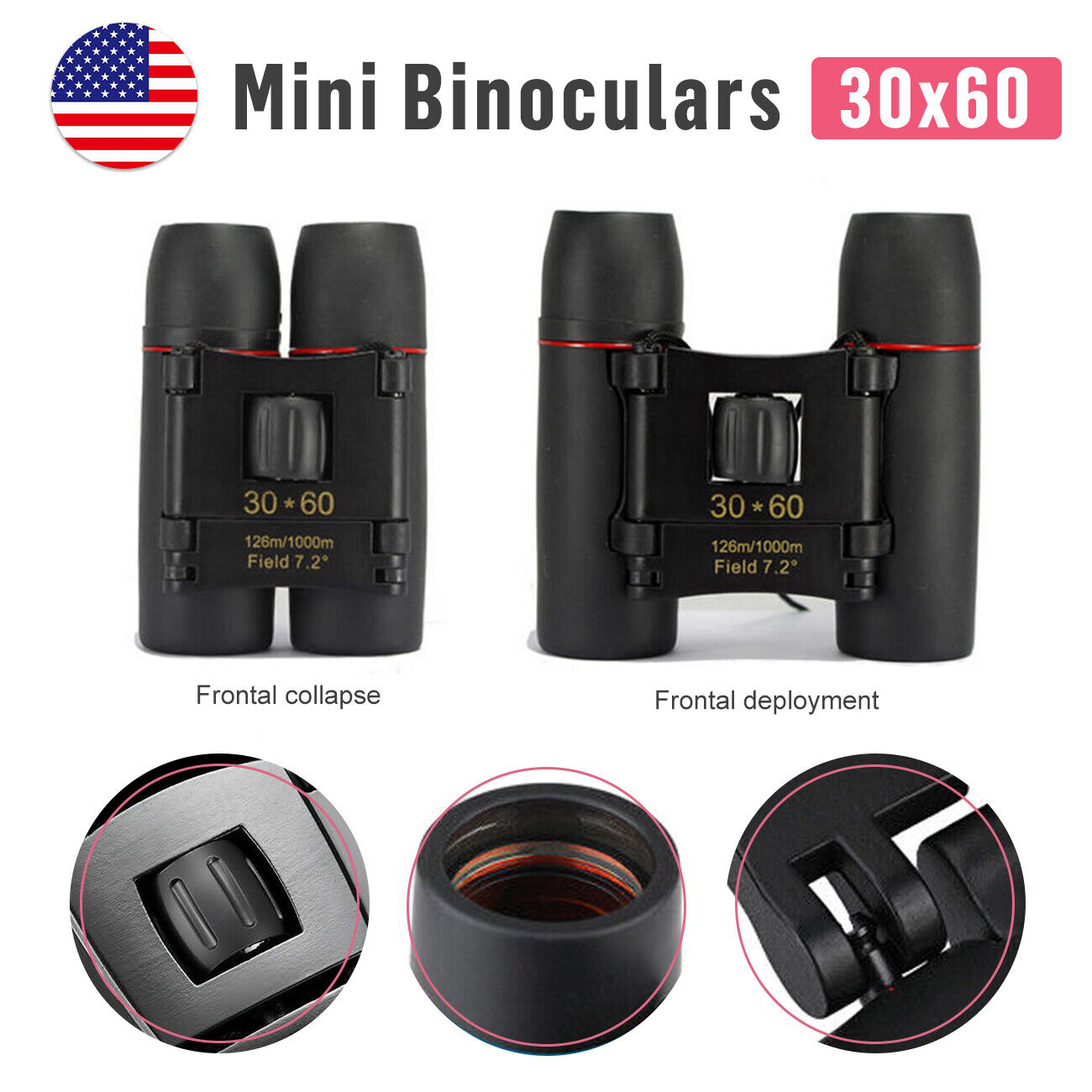 Compact Folding Binoculars for Bird Watching