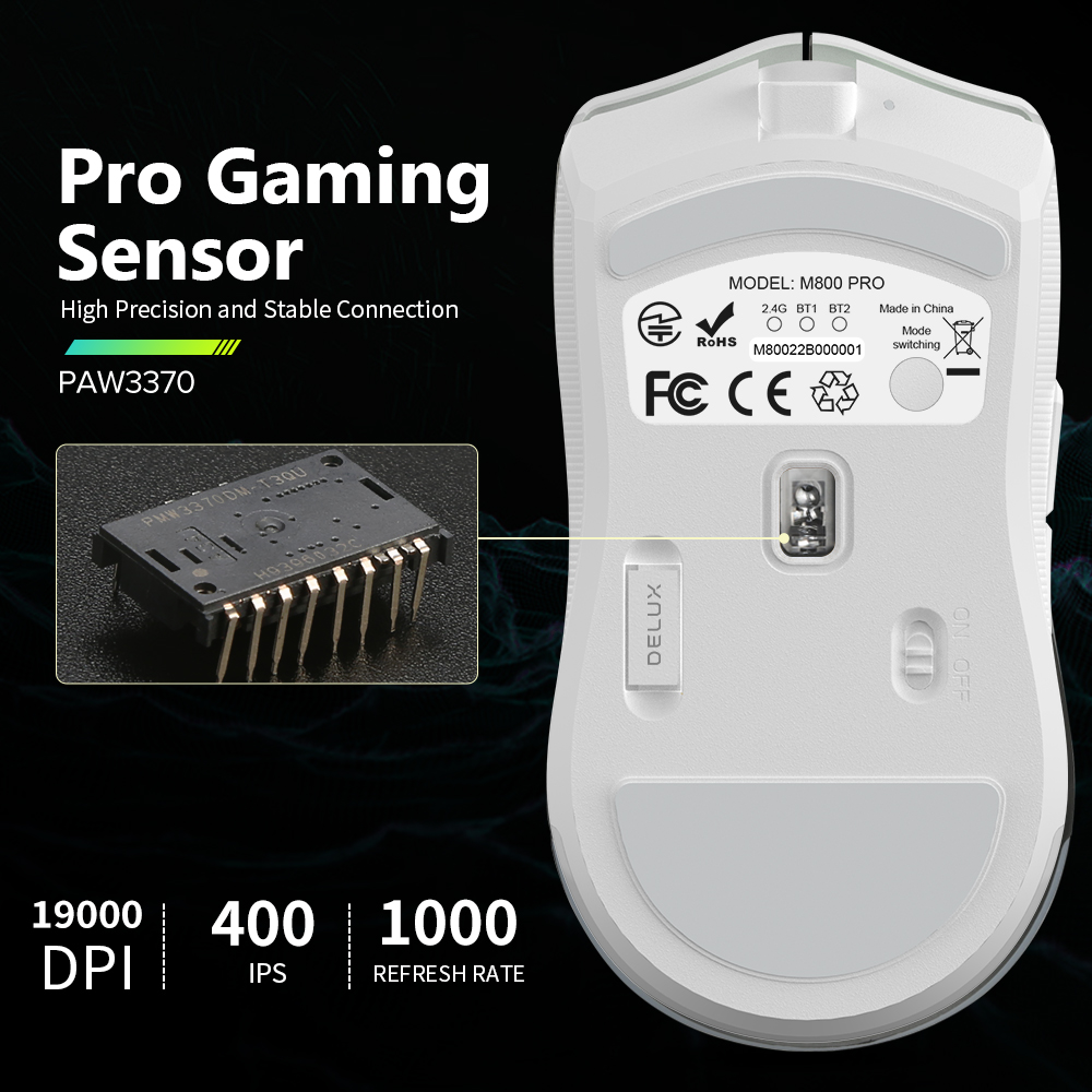 Ergonomic Wireless Gaming Mouse for Windows & Mac