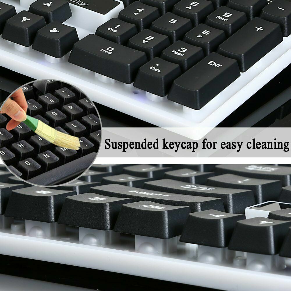 Ergonomic Gaming Keyboard and Mouse Combo with RGB LED