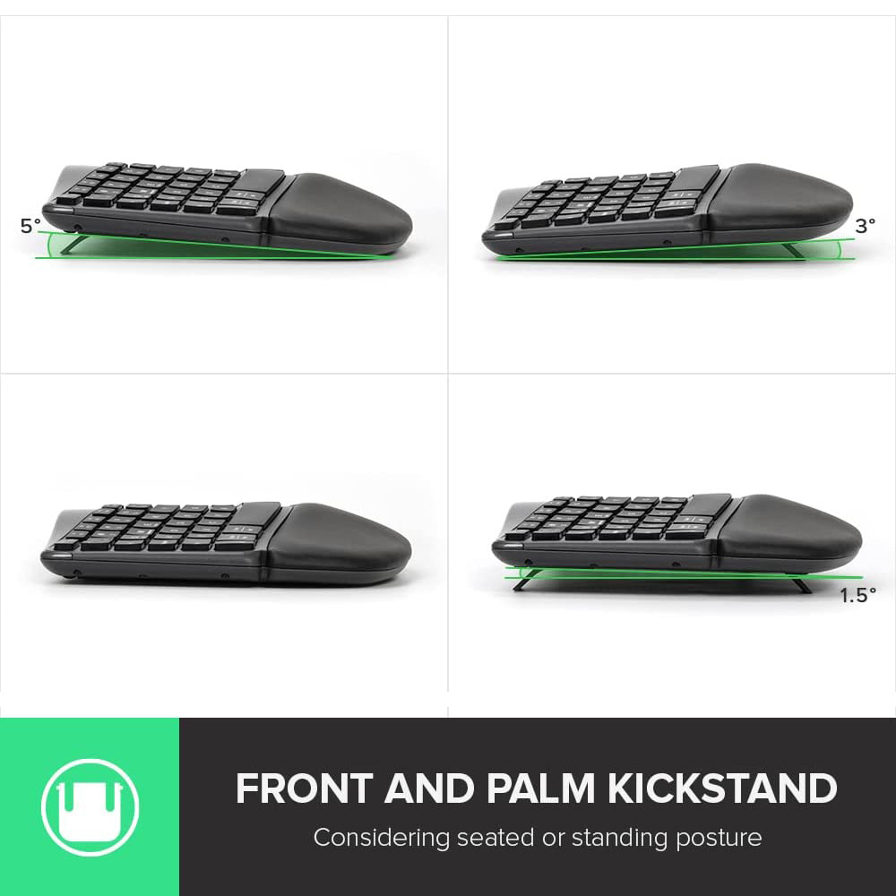 Wireless Split Keyboard with Vertical Mouse Combo