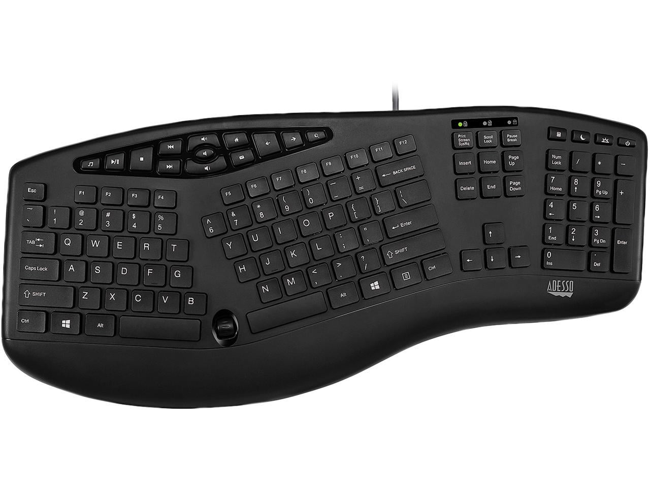Windows Ergonomic Desktop Keyboard - Adesso AKB-160UB