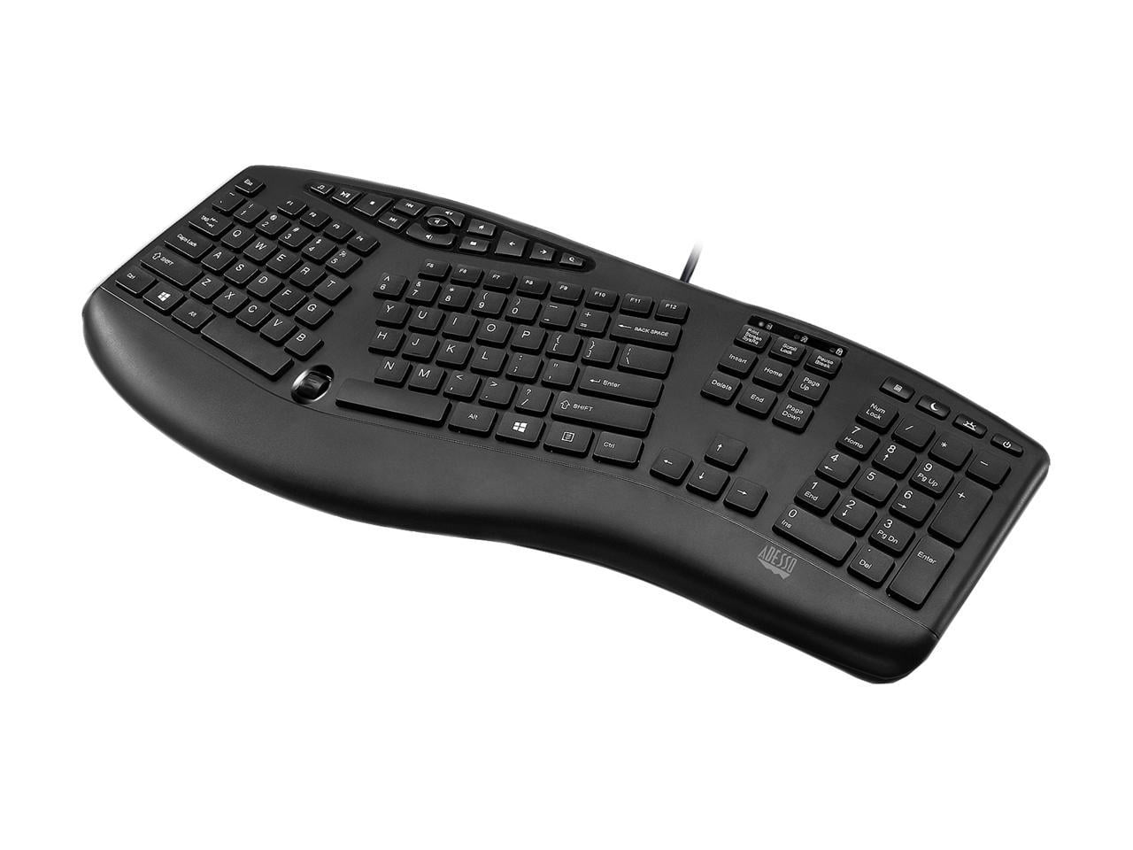 Windows Ergonomic Desktop Keyboard - Adesso AKB-160UB