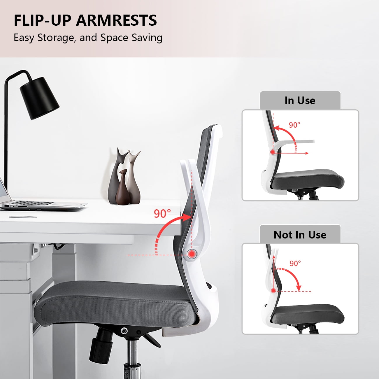 SIHOO Mid-Back Ergonomic Office Chair - Gray