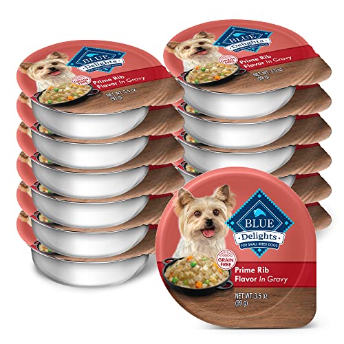 Blue Buffalo Small Breed Wet Dog Food Cup, Prime Rib Flavor (12 Pack)