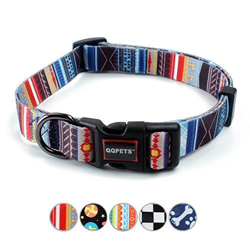 Floral Print Poodle Collar: Adjustable and Stylish