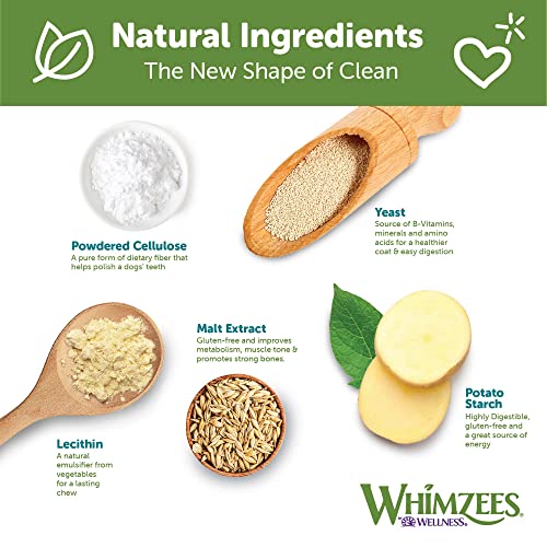WHIMZEES Puppy Dental Chews, Long Lasting, Grain-Free, Freshens Breath