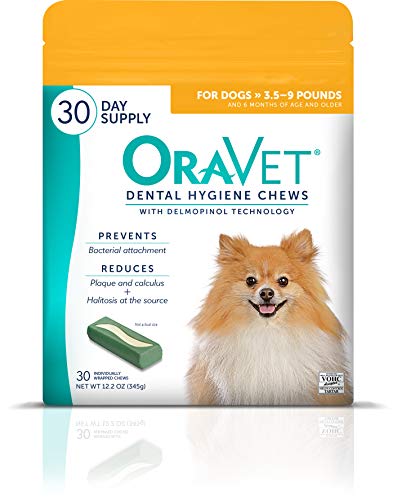 ORAVET Dental Chews for Poodles, 30-Count Yellow Pouch