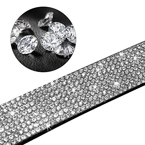 Sparkling Rhinestone Poodle Collar - Blue, XS