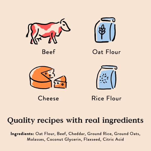 Poodle-friendly Wheat-Free Beef Cheddar Training Treats, 6 oz