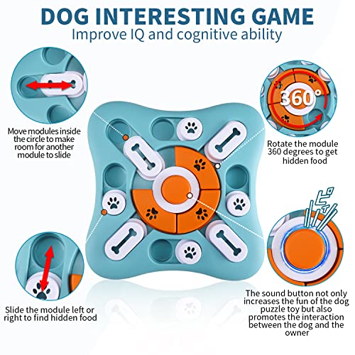 Poodle Dog IQ Treat Puzzle Toys with Squeak