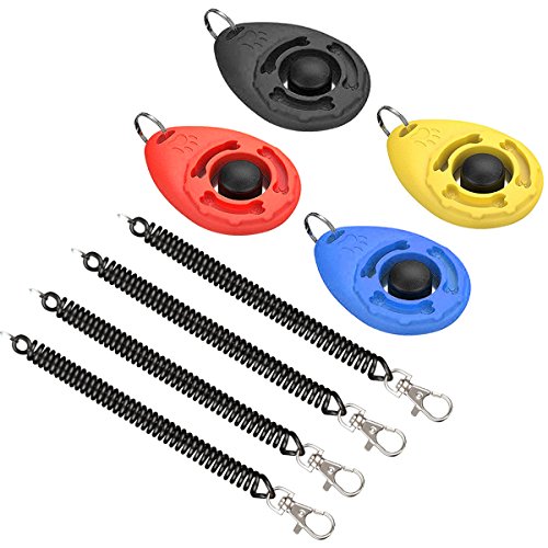 Poodle Dog Clicker Set - 4 Multicolor Training Clickers