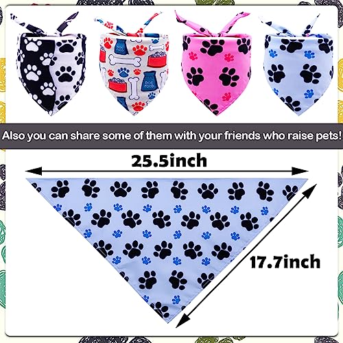 100PCS Small Dog Bandana Pack - Summer Paw Prints