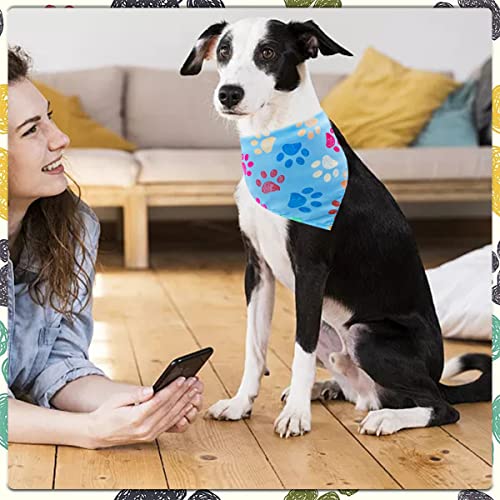 100PCS Small Dog Bandana Pack - Summer Paw Prints