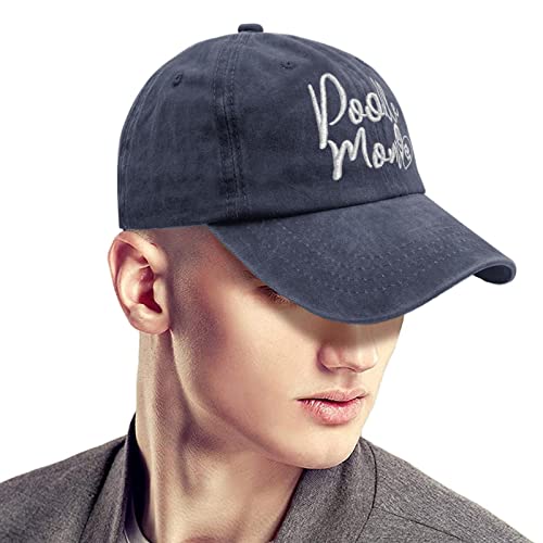 Poodle Mom Baseball Hat - Vintage Washed Adjustable Cap