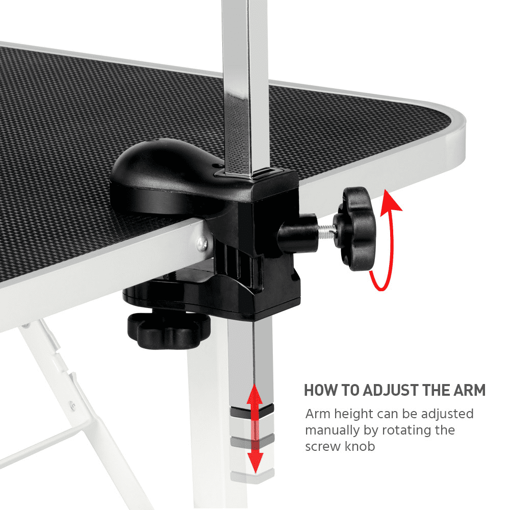 36'' Adjustable Pet Grooming Table for Poodles, Black