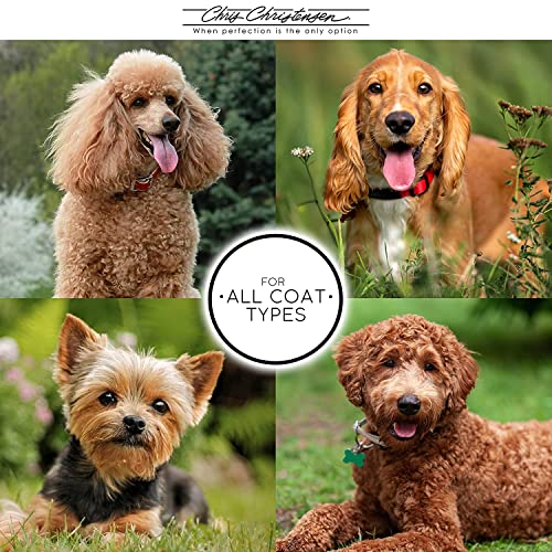Large Coral Poodle Slicker Brush by Chris Christensen
