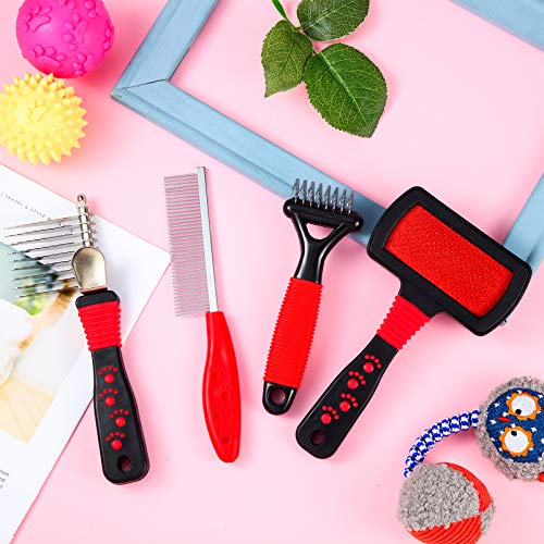 Poodle Dog Grooming Comb Set: 4-Piece Brushes