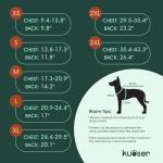 Kuoser Reversible Poodle Dog Winter Coat, Red