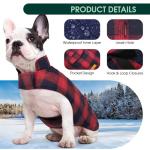 Kuoser Reversible Poodle Dog Winter Coat, Red
