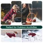 Kuoser Reversible Poodle Dog Winter Coat, Red