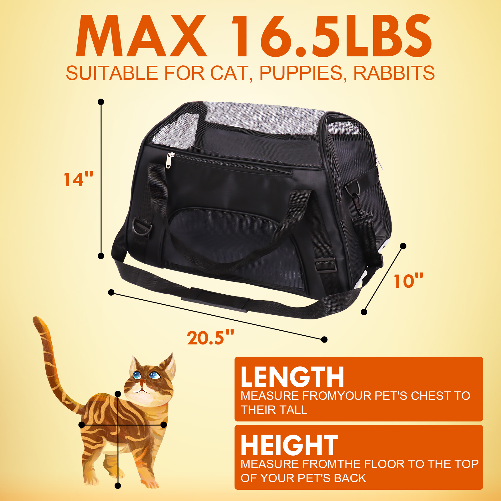 Airline Approved Bengal Cat Carrier Bag
