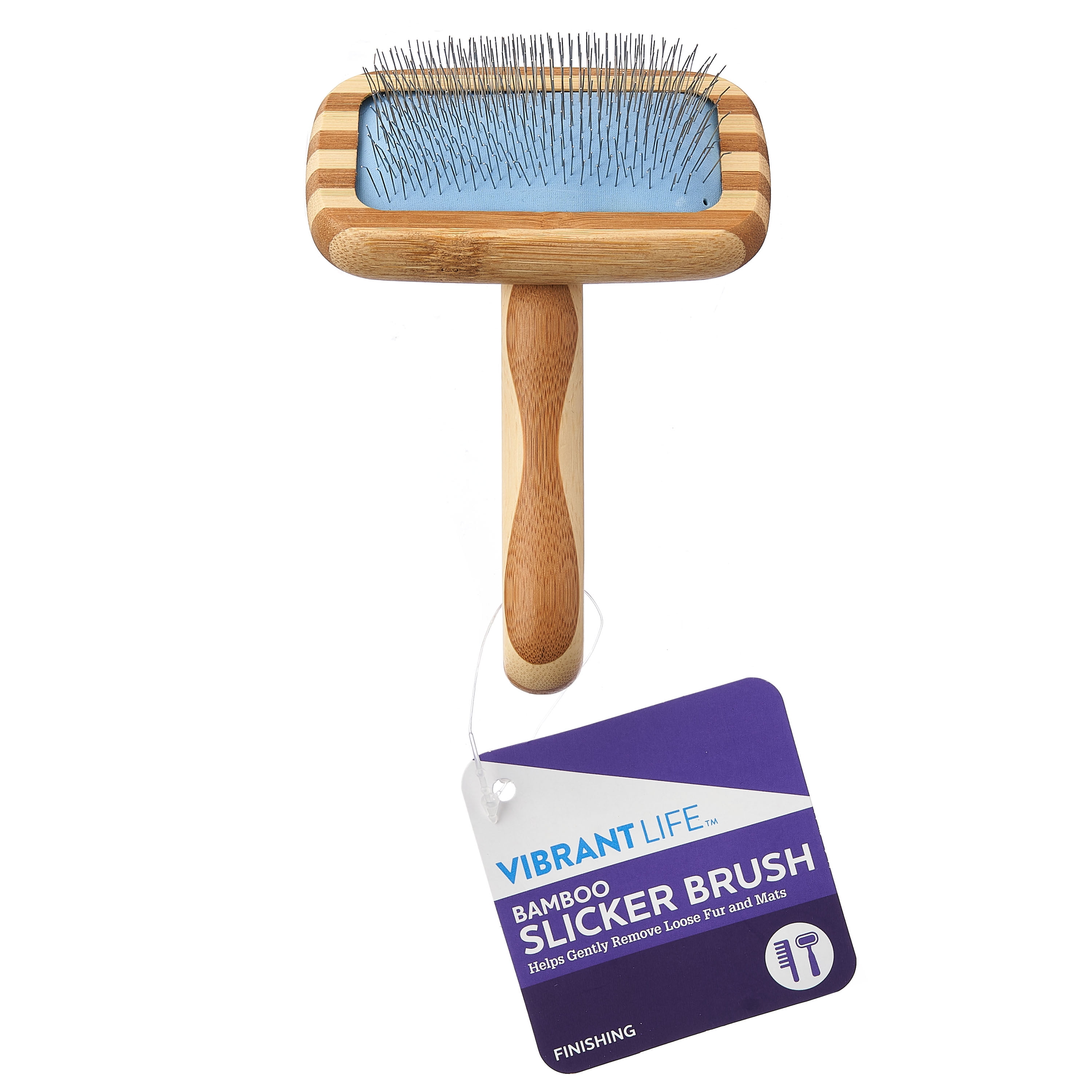 Vibrant Life Bamboo Cat Slicker Grooming Brush