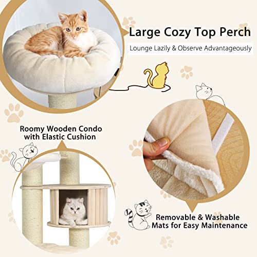 Multi-Level Cat Tower with Condo and Hammocks