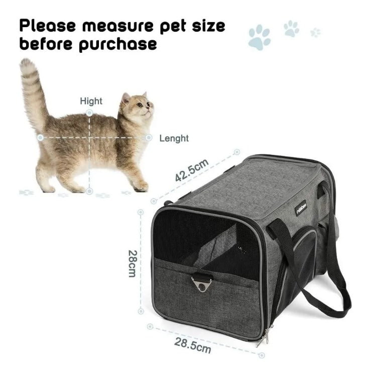Soft-Sided Cat Carrier with 4 Doors