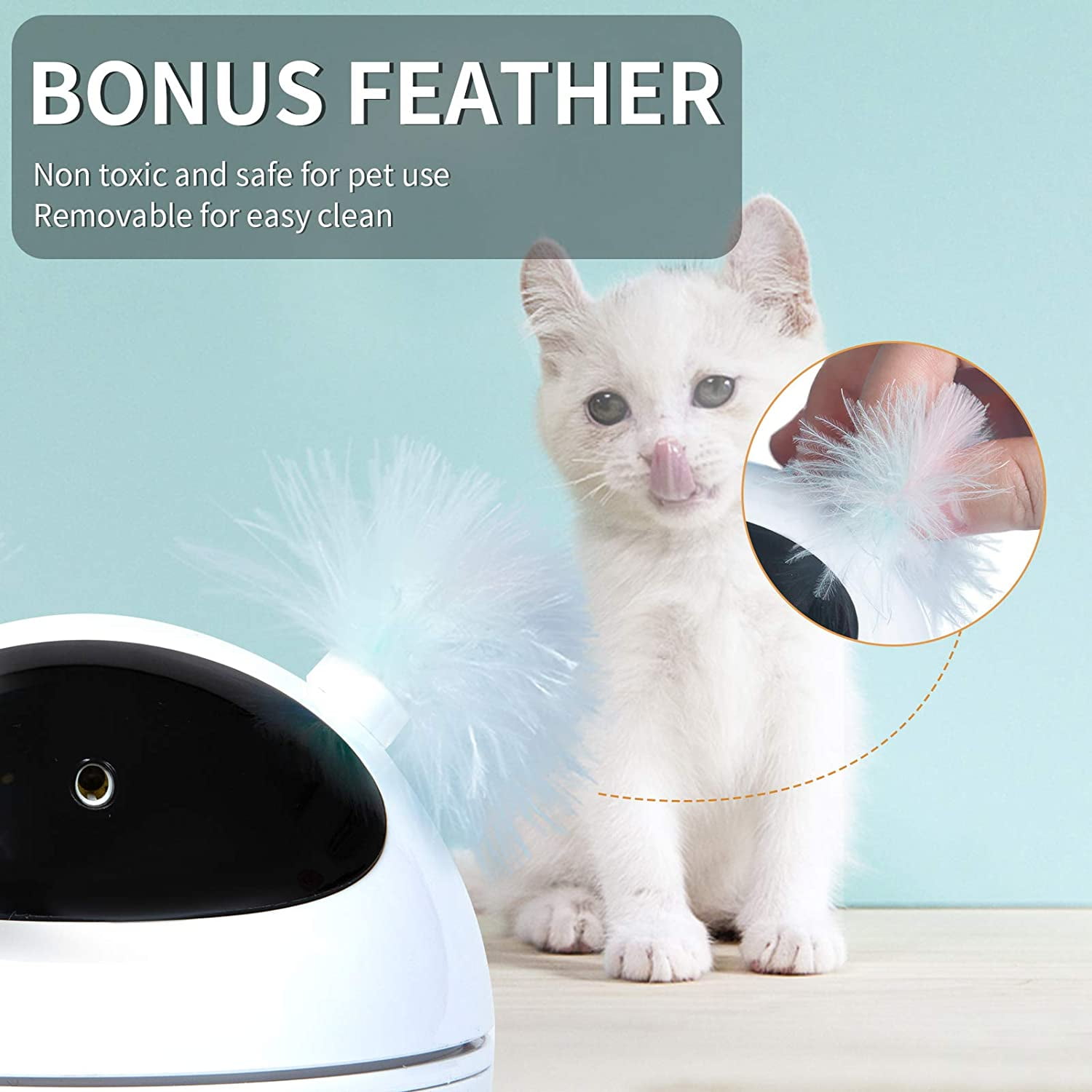 Automatic Bengal Cat Laser Toy with Feather