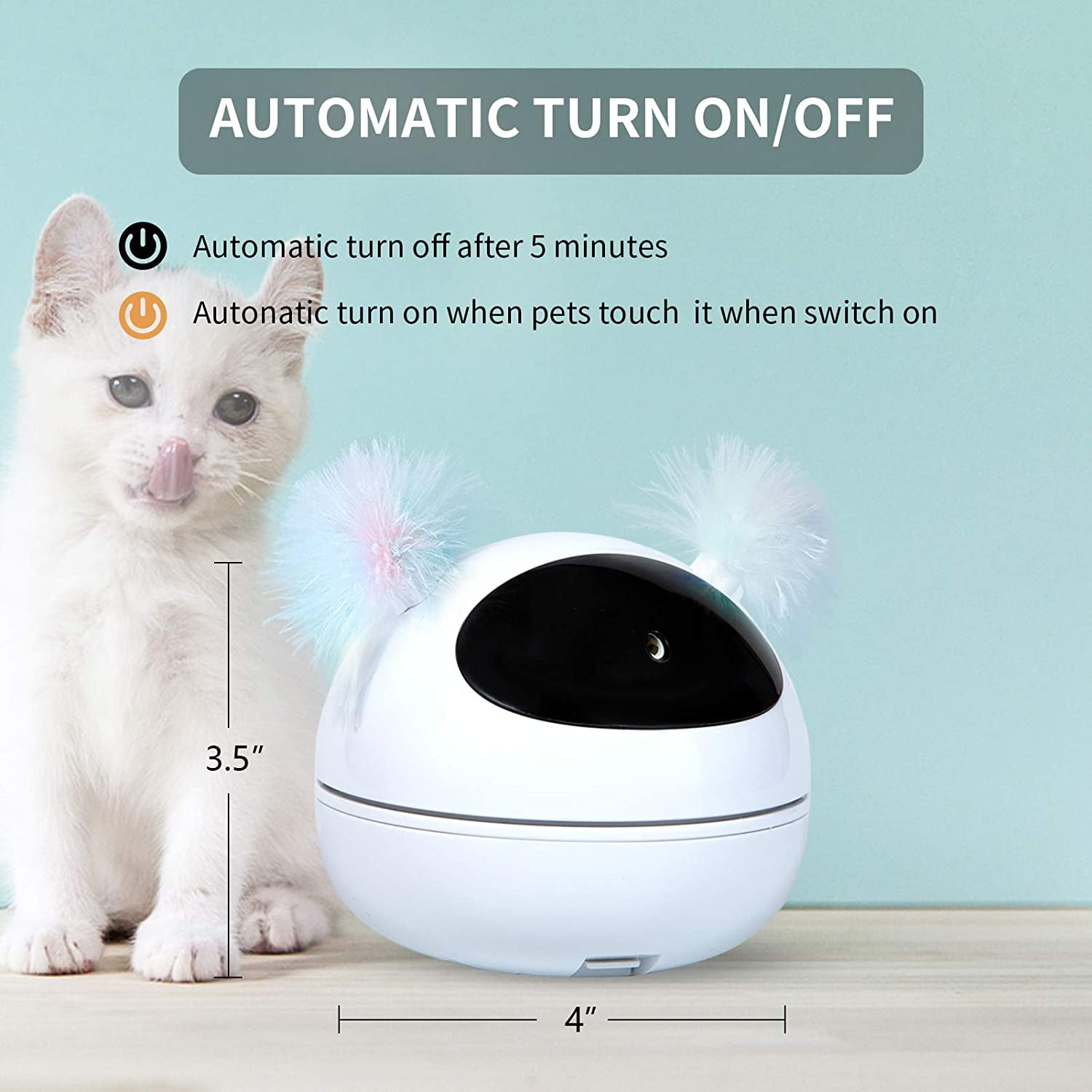 Automatic Bengal Cat Laser Toy with Feather