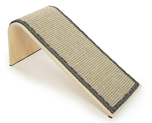 SmartyKat Sisal Angle Cat Scratch Ramp, Includes Catnip - Natural, One Size, Tan