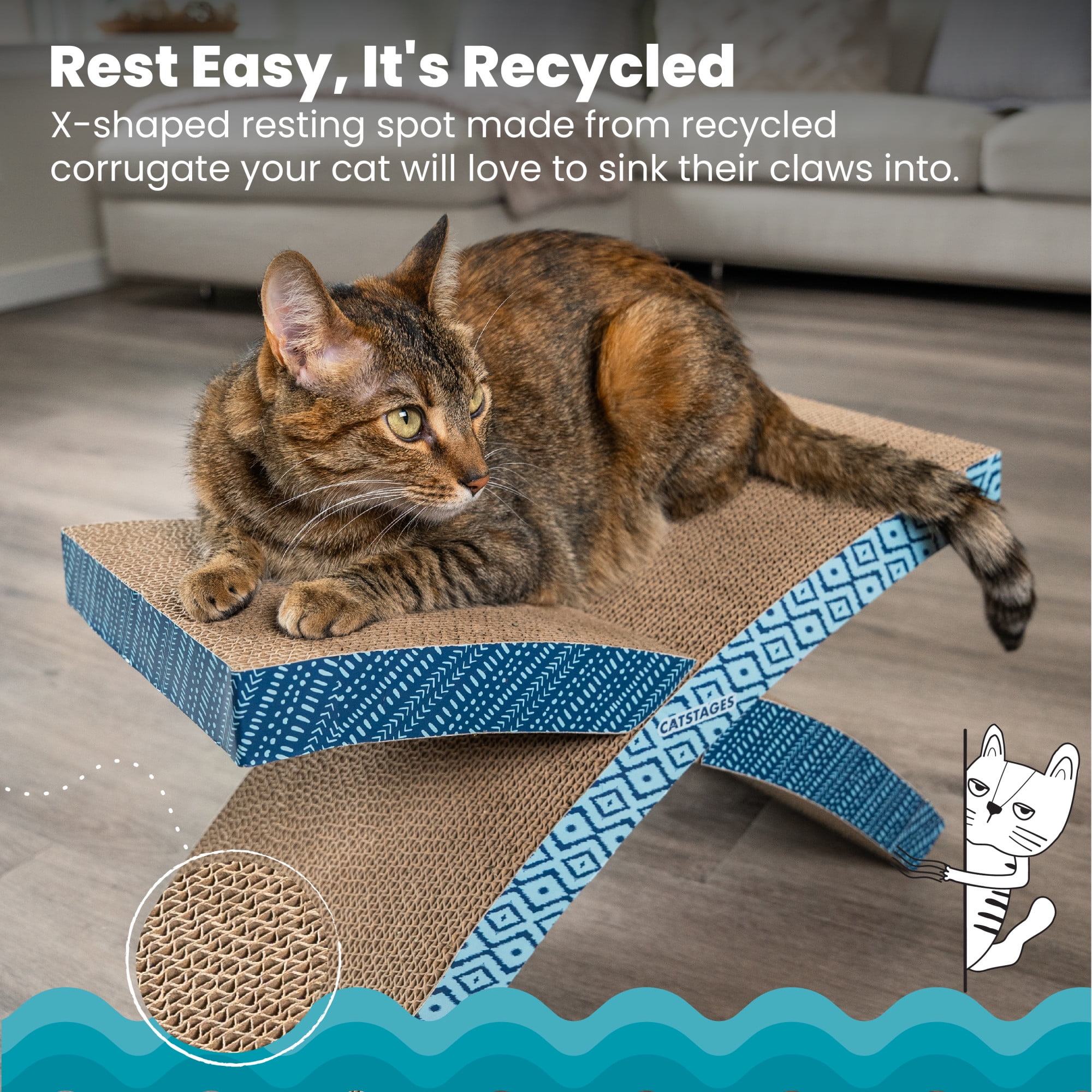 Petstages Scratch 'n Rest Cat Scratcher Cat Accessory