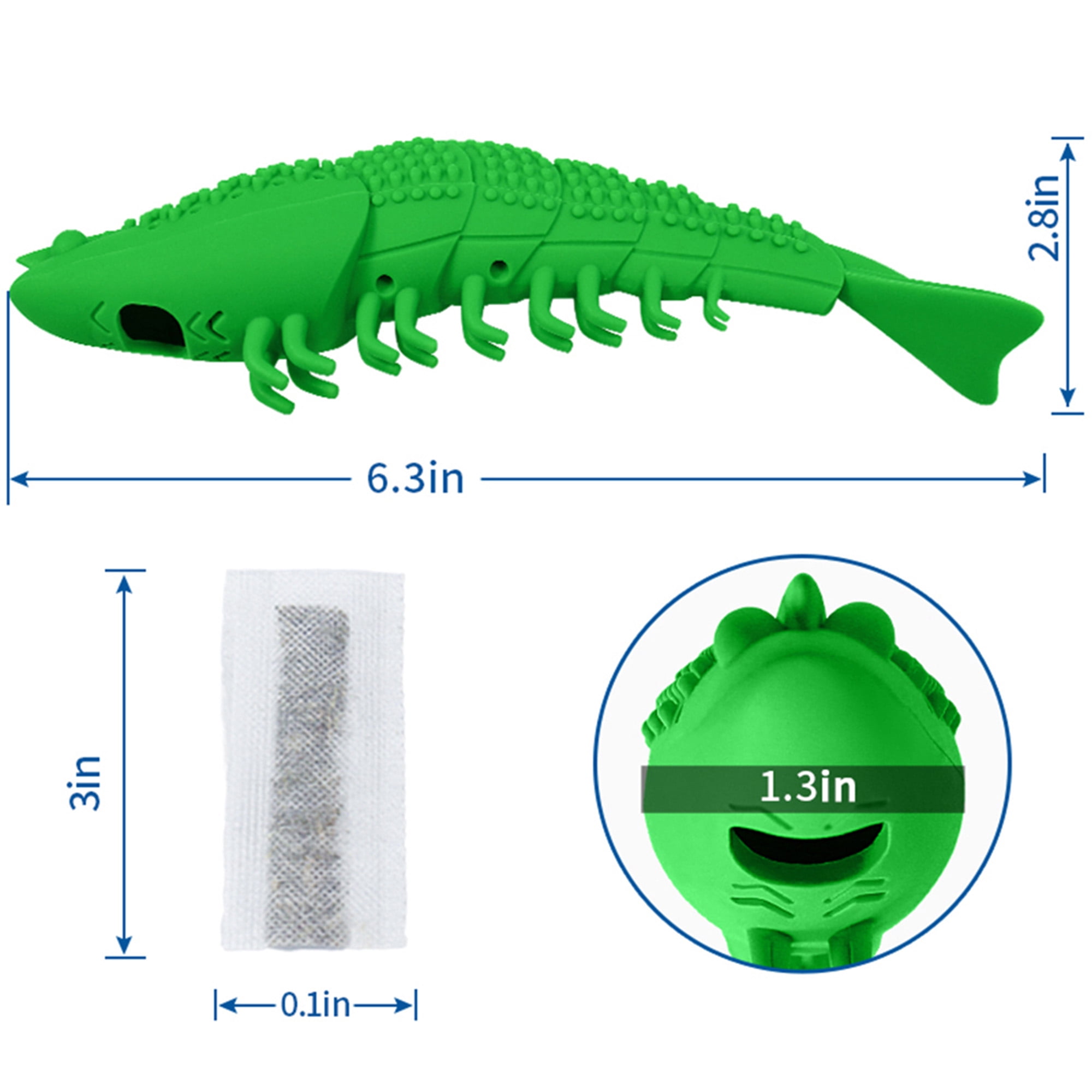 Green Crayfish Dental Care Cat Toy