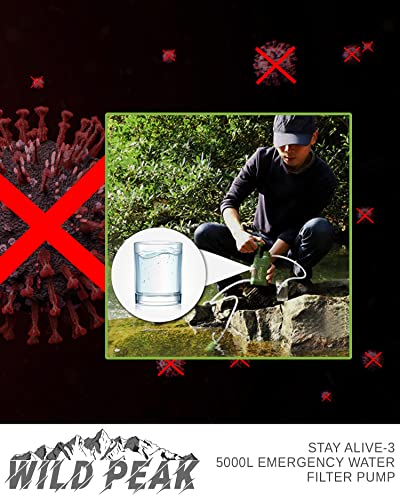 Wild Peak Outdoor Tactical Water Filter Pump