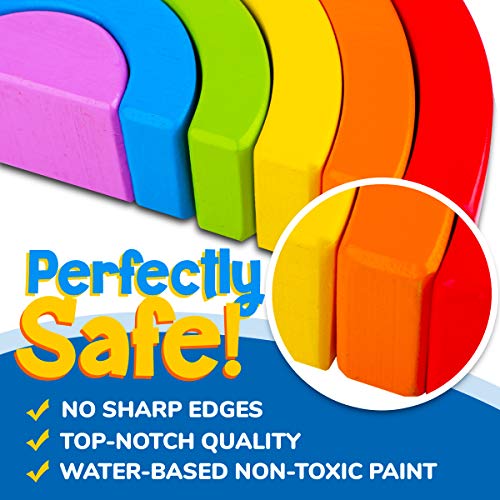 Rainbow Stacking Blocks & People - 12 Piece Set