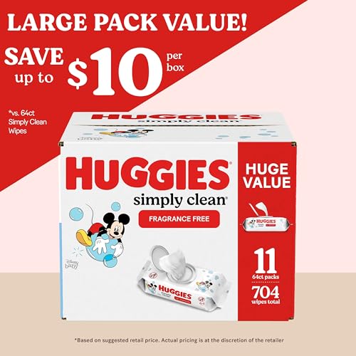 Huggies Simply Clean Unscented Baby Wipes