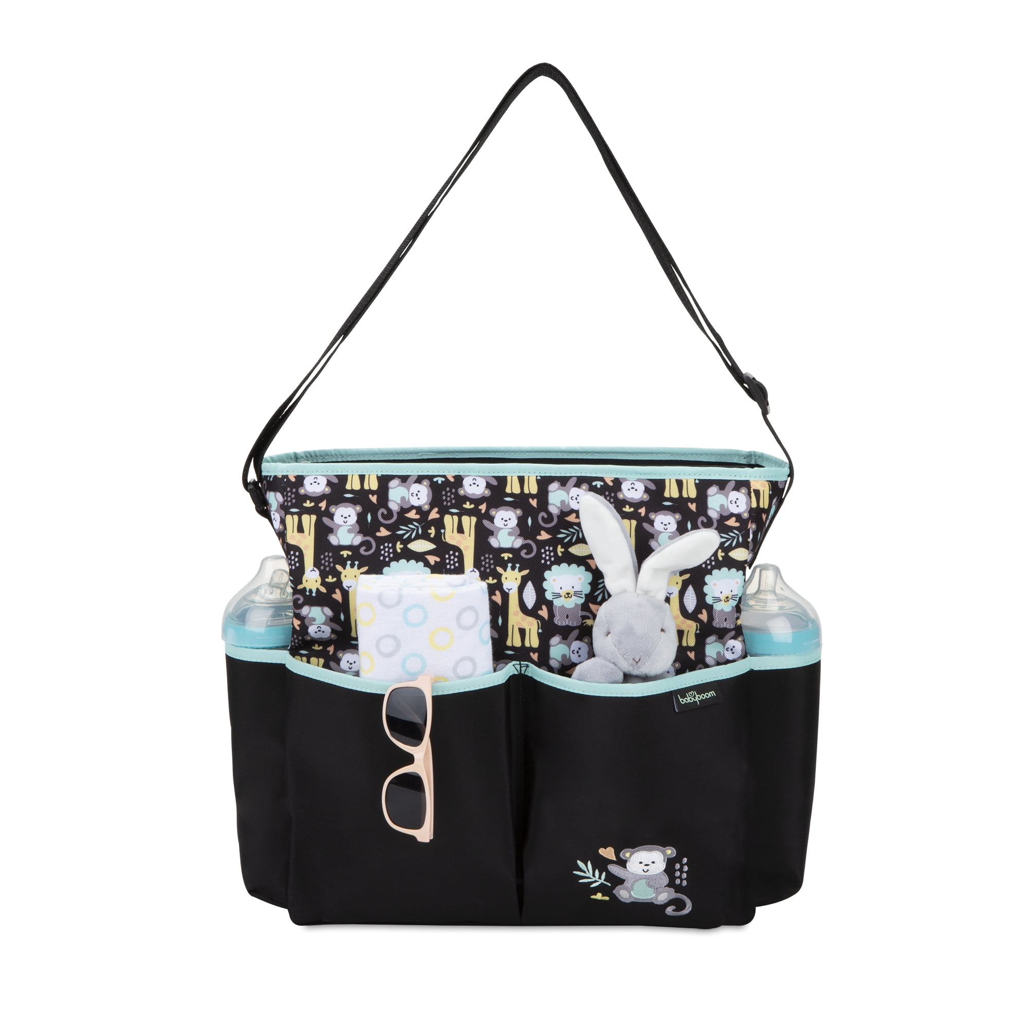 Black Diaper Bag with Adjustable Strap