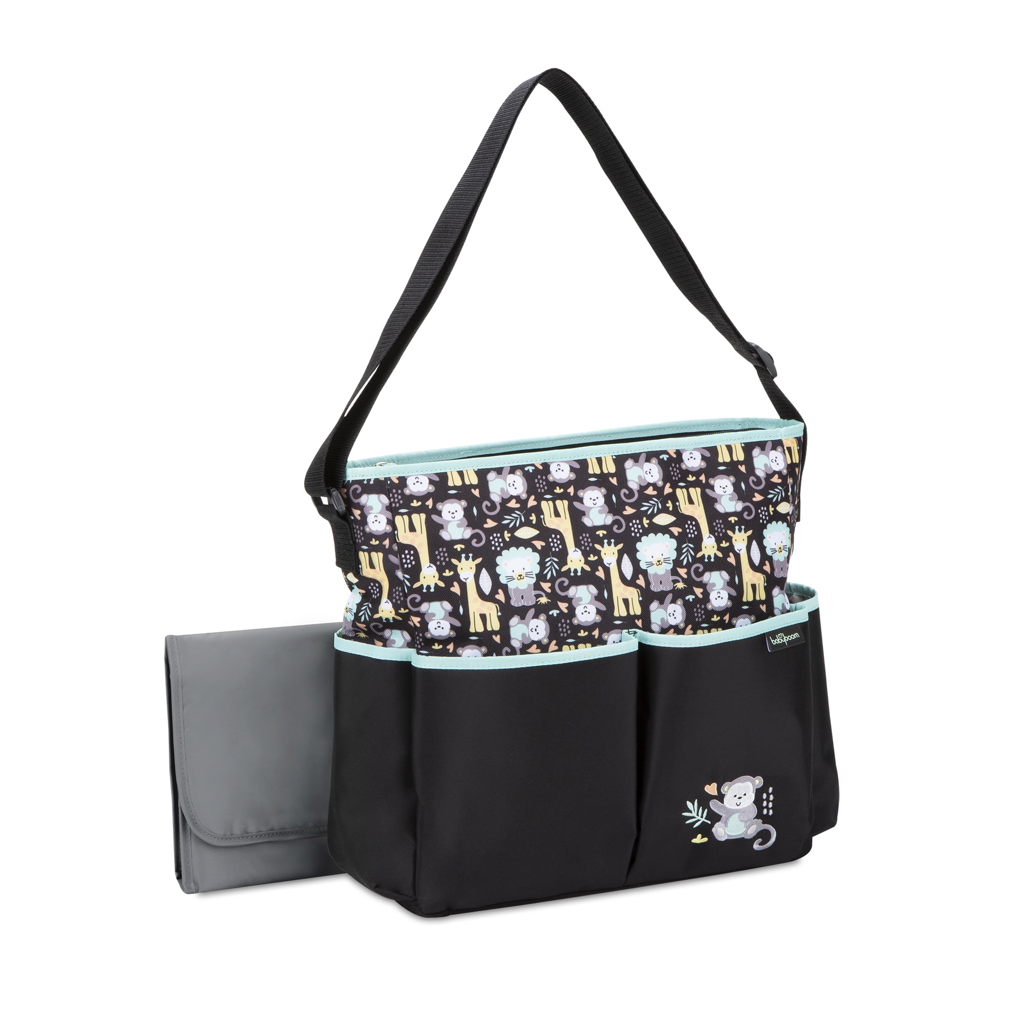 Black Diaper Bag with Adjustable Strap